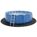 VidaXL Podkładka pod Basen Czarny Ø 458 cm Geowłóknina poliestrowa