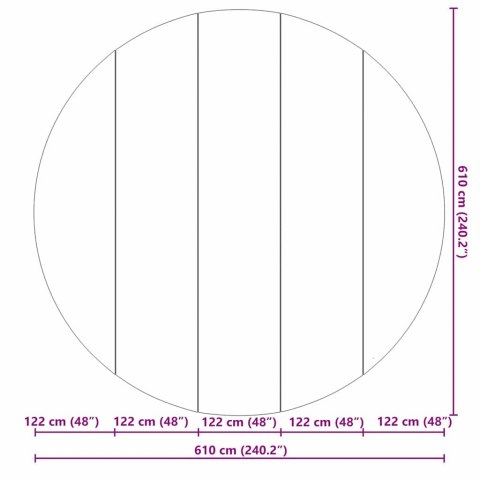 PODKŁADKA POD BASEN JASNOSZARY Ø 610CM GEOWŁÓKNINA POLIESTROWA