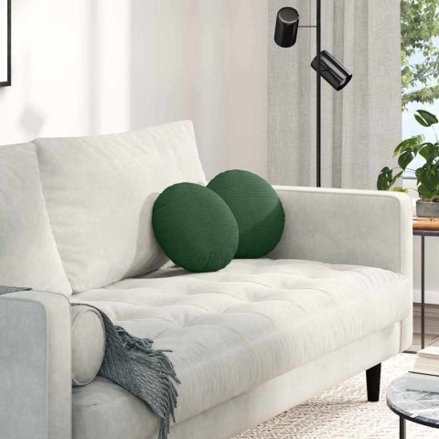 PODUSZKI NA SIEDZISKA 2 SZT. CIEMNA ZIELEŃ Ø 30CM