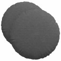PODUSZKI NA SIEDZISKA 2 SZT. CIEMNOSZARY Ø 50CM