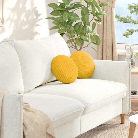 PODUSZKI NA SIEDZISKA 2 SZT. JASNOŻÓŁTY Ø 30CM