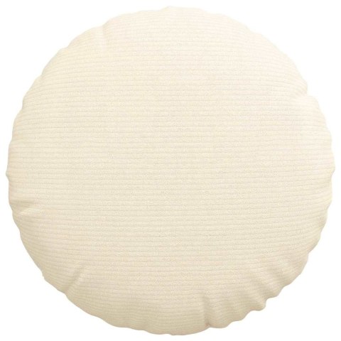 PODUSZKI NA SIEDZISKA 2 SZT. KREMOWY Ø 40CM TKANINA SZTRUKSOWA