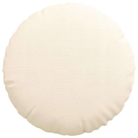 PODUSZKI NA SIEDZISKA 2 SZT. KREMOWY Ø 50CM TKANINA SZTRUKSOWA