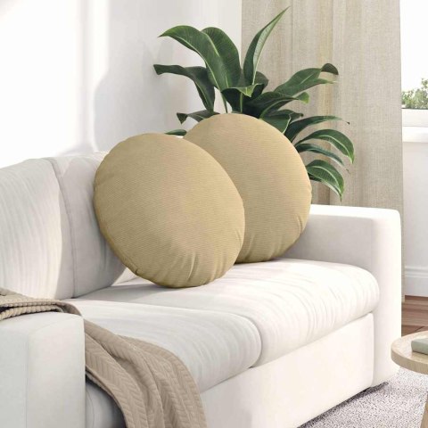 PODUSZKI NA SIEDZISKA 2 SZT. SZARY ZIELONY Ø 50CM