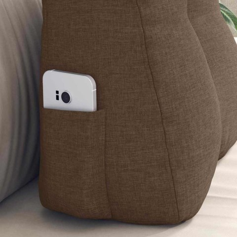 VidaXL Poduszka na plecy Brązowy 45 x 24 x 50 cm tkanina