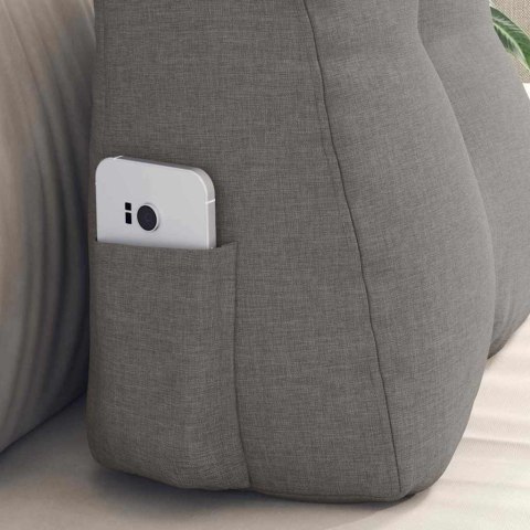 VidaXL Poduszka na plecy Ciemnoszary 45 x 24 x 50 cm tkanina