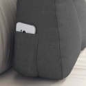 PODUSZKA NA PLECY CIEMNOSZARY 60X24X50CM TKANINA