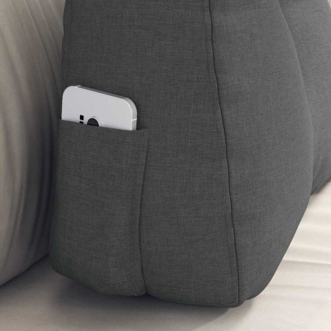 PODUSZKA NA PLECY CIEMNOSZARY 60X24X50CM TKANINA