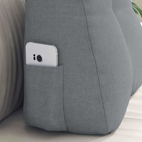 PODUSZKA NA PLECY JASNOSZARY 45X24X50CM TKANINA