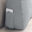 PODUSZKA NA PLECY JASNOSZARY 60X24X50CM TKANINA