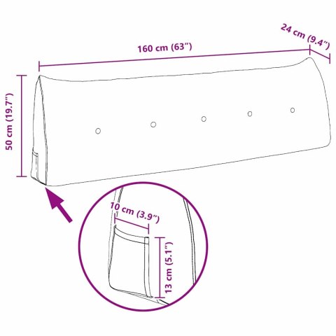 VidaXL Poduszka na plecy Jasnozielony 160 x 24 x 50 cm tkanina