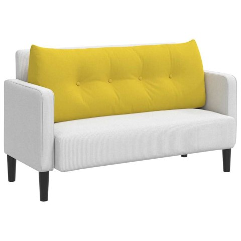 VidaXL Poduszka na plecy Jasnożółty 120 x 24 x 50 cm tkanina