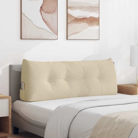 VidaXL Poduszka na plecy Kremowy 120 x 24 x 50 cm tkanina