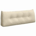 VidaXL Poduszka na plecy Kremowy 120 x 24 x 50 cm tkanina