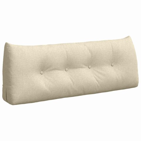 VidaXL Poduszka na plecy Kremowy 120 x 24 x 50 cm tkanina