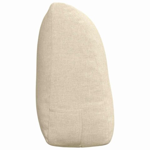 VidaXL Poduszka na plecy Kremowy 120 x 24 x 50 cm tkanina