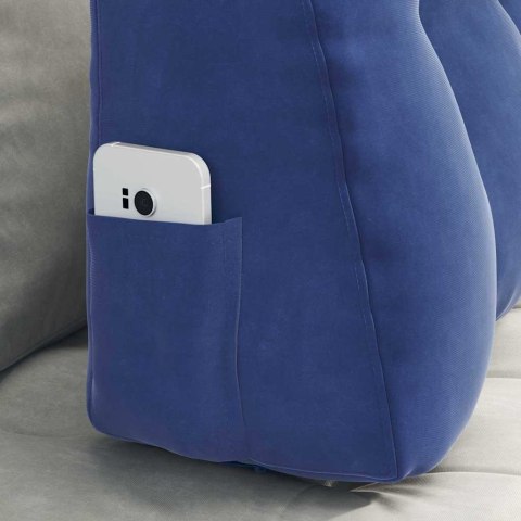 PODUSZKA NA PLECY NIEBIESKI POLICYJNY 80X24X50CM AKSAMIT