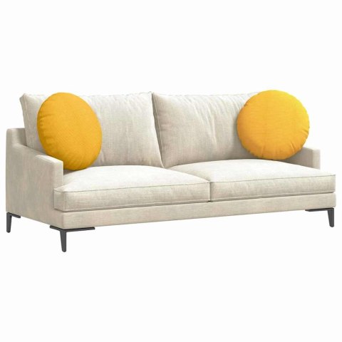 PODUSZKI NA SIEDZISKA 2 SZT. JASNOŻÓŁTY Ø 50CM