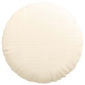PODUSZKI NA SIEDZISKA 2 SZT. KREMOWY Ø 60CM TKANINA SZTRUKSOWA
