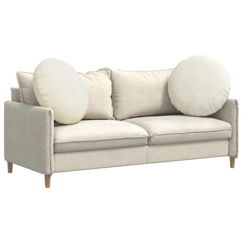 PODUSZKI NA SIEDZISKA 2 SZT. KREMOWY Ø80X29CM AKSAMIT