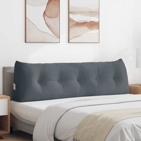 PODUSZKA NA PLECY CIEMNOSZARY 160X24X50CM AKSAMIT