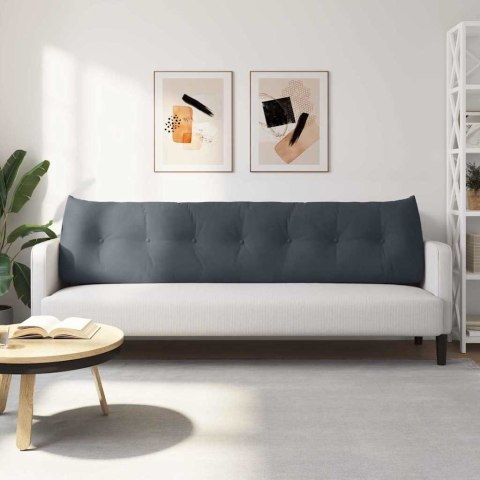 PODUSZKA NA PLECY CIEMNOSZARY 200X24X50CM AKSAMIT