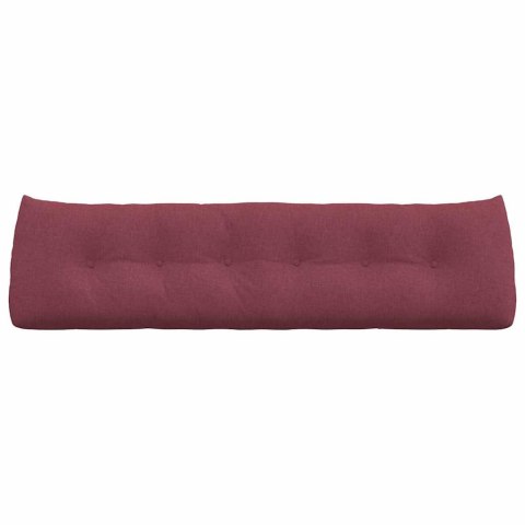 VidaXL Poduszka na plecy Czerwone wino 180 x 24 x 50 cm tkanina