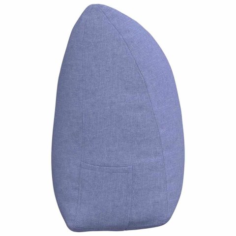 VidaXL Poduszka na plecy Niebieski dżins 160 x 24 x 50 cm tkanina