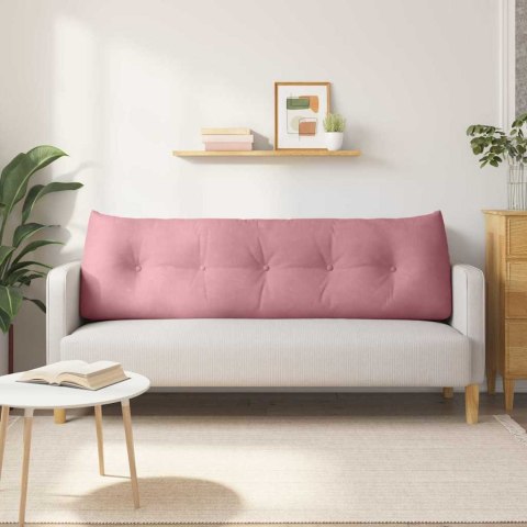 VidaXL Poduszka na plecy Różowy 160 x 24 x 50 cm Aksamit