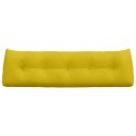 VidaXL Poduszka na plecy Żółty 160 x 24 x 50 cm Aksamit