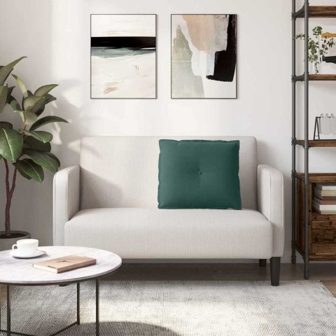 PODUSZKA NA PLECY CIEMNA ZIELEŃ 60X50CM TKANINA SZTRUKSOWA