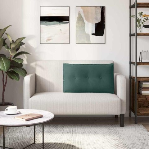 PODUSZKA NA PLECY CIEMNA ZIELEŃ 80X50CM TKANINA SZTRUKSOWA