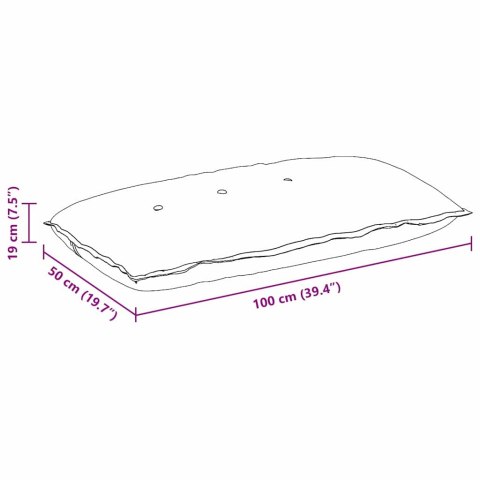 VidaXL Poduszka na plecy Ciemnoszary 100 x 50 cm Tkanina mikrofibrowa