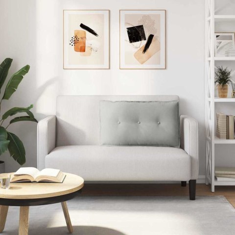 VidaXL Poduszka na plecy Jasnoszary 80 x 50 cm Tkanina mikrofibrowa