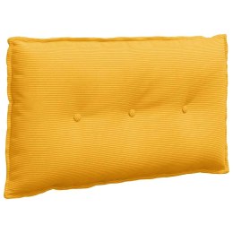 VidaXL Poduszka na plecy Jasnożółty 80 x 50 cm Tkanina sztruksowa