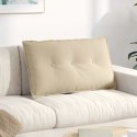VidaXL Poduszka na plecy Kremowy 80 x 50 cm Tkanina mikrofibrowa