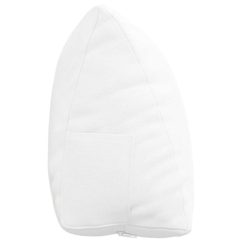 PODUSZKA NA PLECY BIAŁY 45X20X35CM TKANINA