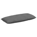 VidaXL Poduszka na plecy Ciemnoszary 120 x 50 cm Tkanina mikrofibrowa