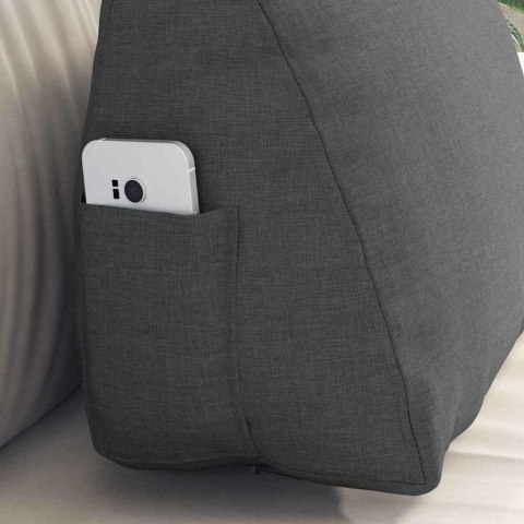 PODUSZKA NA PLECY CIEMNOSZARY 45X20X35CM TKANINA