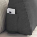 PODUSZKA NA PLECY CIEMNOSZARY 60X20X50CM TKANINA