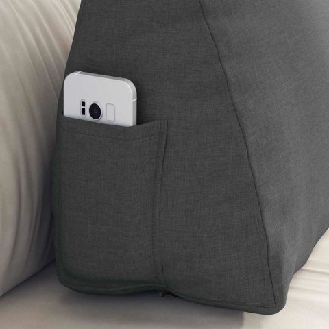 PODUSZKA NA PLECY CIEMNOSZARY 60X20X50CM TKANINA