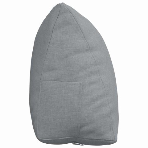 PODUSZKA NA PLECY JASNOSZARY 45X20X35CM TKANINA