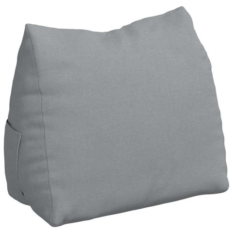 PODUSZKA NA PLECY JASNOSZARY 60X20X50CM TKANINA