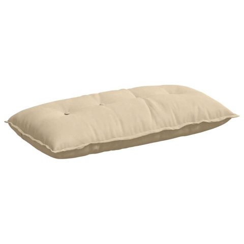 VidaXL Poduszka na plecy Kremowy 100 x 50 cm Tkanina mikrofibrowa