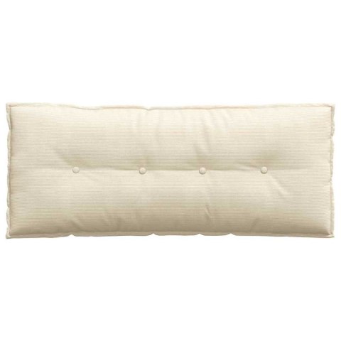 VidaXL Poduszka na plecy Kremowy 120 x 50 cm Tkanina sztruksowa