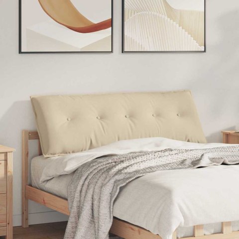VidaXL Poduszka na plecy Kremowy 140 x 50 cm Tkanina mikrofibrowa