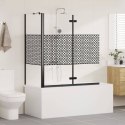 KABINA PRYSZNICOWA GEOMETRYCZNY CZARNY 120X67X129CM