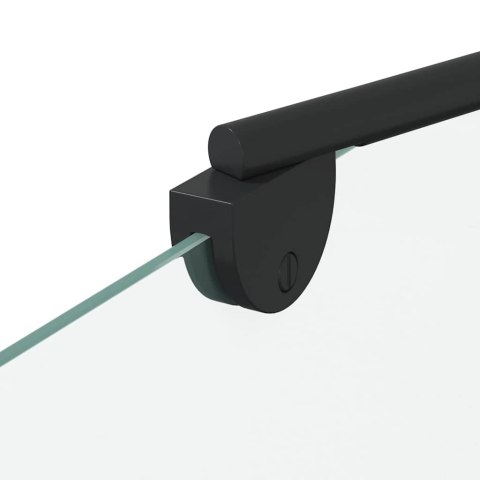 KABINA PRYSZNICOWA GEOMETRYCZNY CZARNY 120X67X129CM