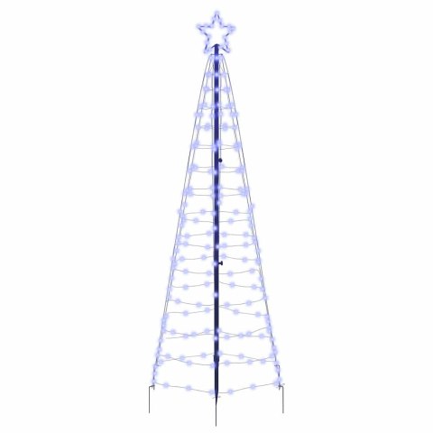 LEDOWA CHOINKA BOŻONARODZENIOWA Z KOLCAMI DO ZIEMI NIEBIESKI