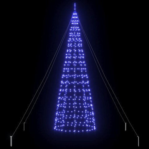 LEDOWA CHOINKA BOŻONARODZENIOWA Z KOLCAMI DO ZIEMI NIEBIESKI